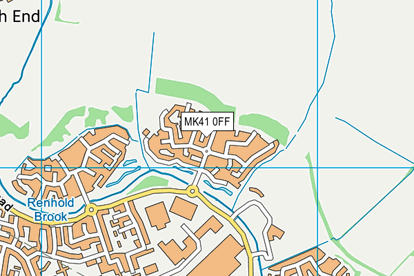 MK41 0FF map - OS VectorMap District (Ordnance Survey)