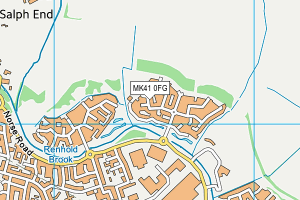 MK41 0FG map - OS VectorMap District (Ordnance Survey)