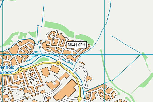 MK41 0FH map - OS VectorMap District (Ordnance Survey)