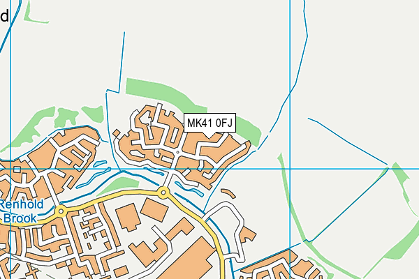 MK41 0FJ map - OS VectorMap District (Ordnance Survey)
