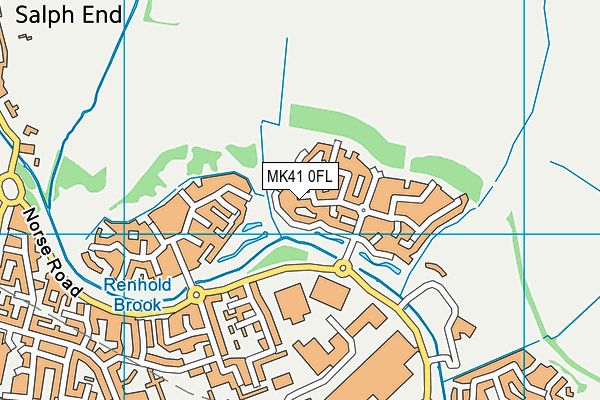 MK41 0FL map - OS VectorMap District (Ordnance Survey)