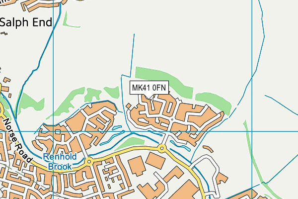 MK41 0FN map - OS VectorMap District (Ordnance Survey)