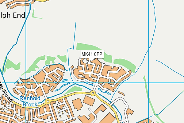 MK41 0FP map - OS VectorMap District (Ordnance Survey)