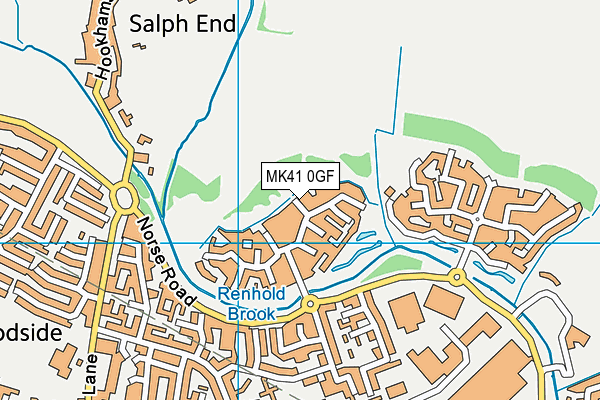 MK41 0GF map - OS VectorMap District (Ordnance Survey)