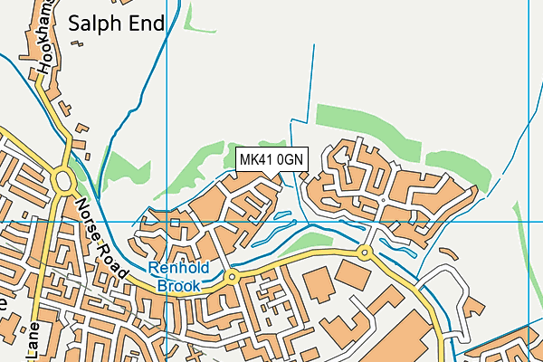 MK41 0GN map - OS VectorMap District (Ordnance Survey)