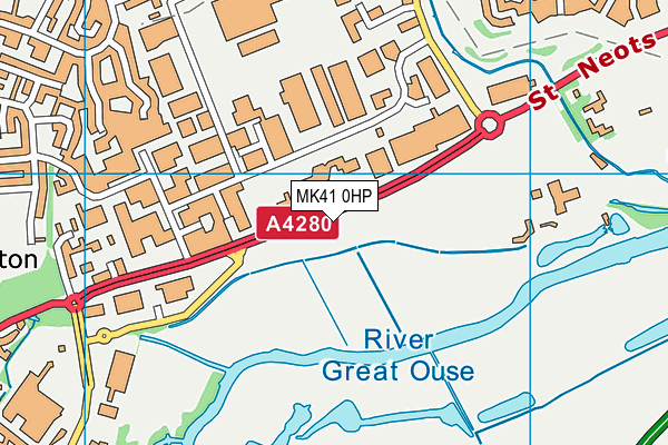 MK41 0HP map - OS VectorMap District (Ordnance Survey)