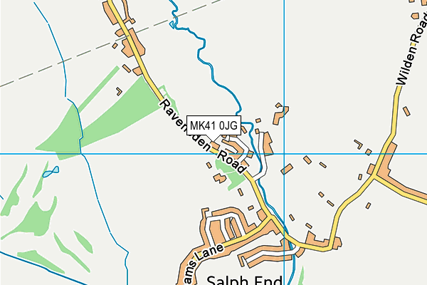 MK41 0JG map - OS VectorMap District (Ordnance Survey)