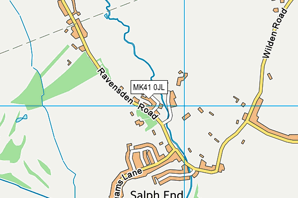 MK41 0JL map - OS VectorMap District (Ordnance Survey)