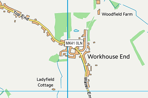 MK41 0LN map - OS VectorMap District (Ordnance Survey)