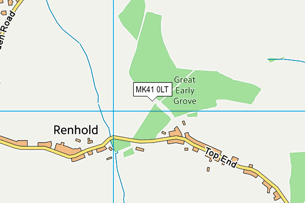 MK41 0LT map - OS VectorMap District (Ordnance Survey)