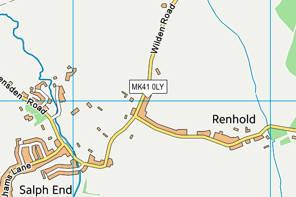 MK41 0LY map - OS VectorMap District (Ordnance Survey)