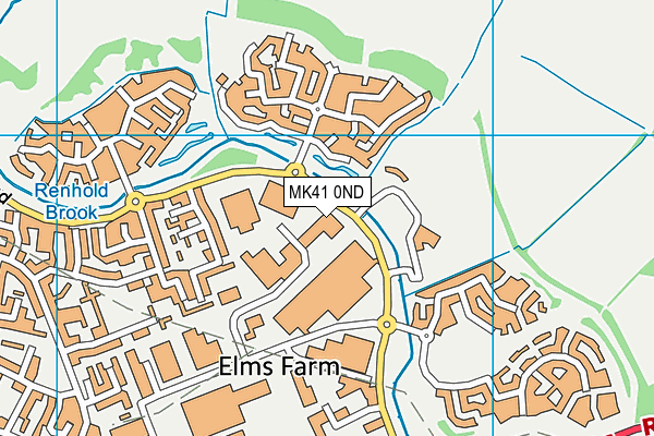 MK41 0ND map - OS VectorMap District (Ordnance Survey)