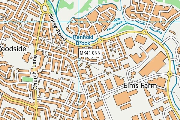 MK41 0NN map - OS VectorMap District (Ordnance Survey)