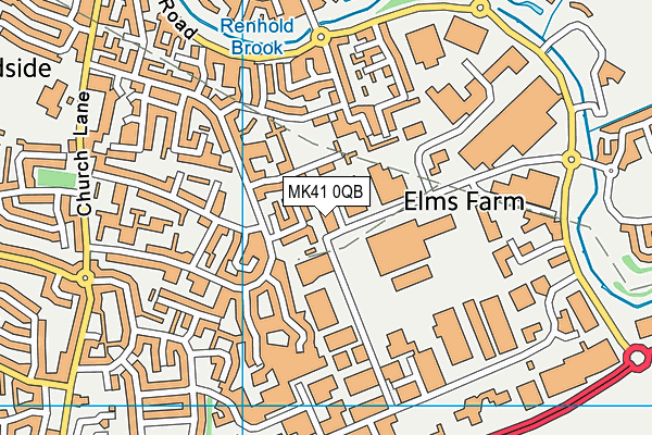 MK41 0QB map - OS VectorMap District (Ordnance Survey)