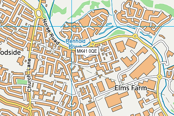 MK41 0QE map - OS VectorMap District (Ordnance Survey)