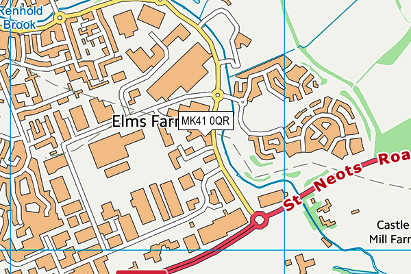 MK41 0QR map - OS VectorMap District (Ordnance Survey)