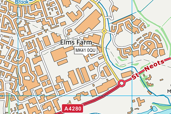 MK41 0QU map - OS VectorMap District (Ordnance Survey)