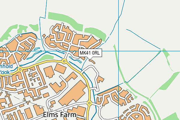 MK41 0RL map - OS VectorMap District (Ordnance Survey)