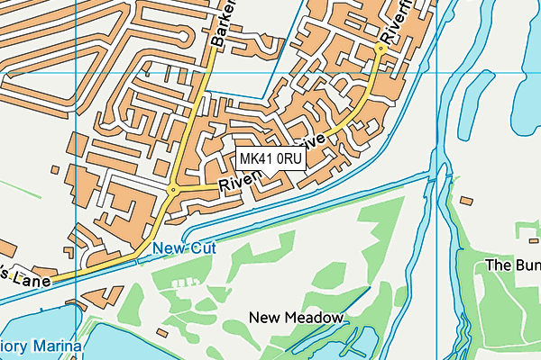 MK41 0RU map - OS VectorMap District (Ordnance Survey)