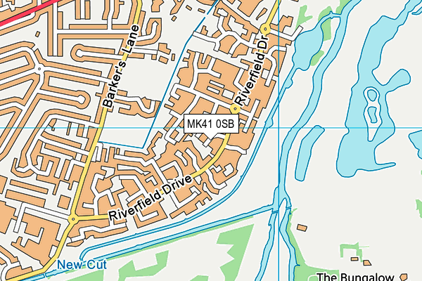 MK41 0SB map - OS VectorMap District (Ordnance Survey)