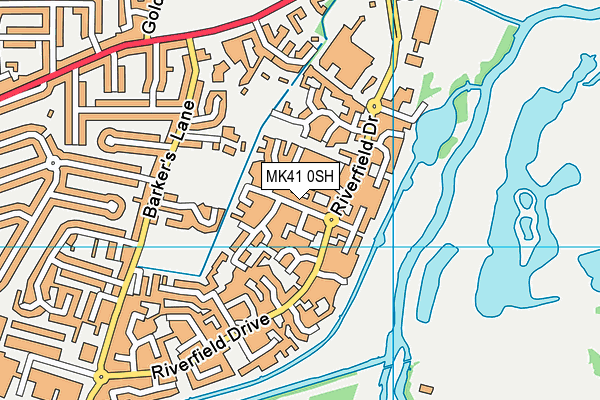 MK41 0SH map - OS VectorMap District (Ordnance Survey)