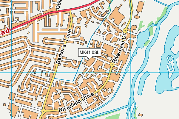 MK41 0SL map - OS VectorMap District (Ordnance Survey)