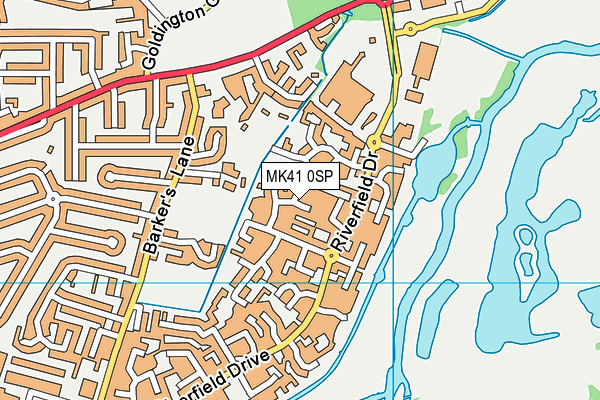 MK41 0SP map - OS VectorMap District (Ordnance Survey)