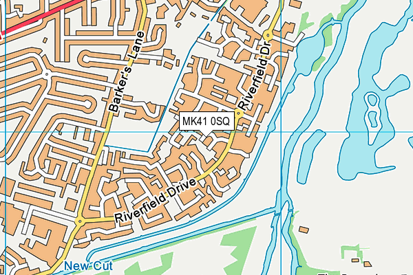 MK41 0SQ map - OS VectorMap District (Ordnance Survey)