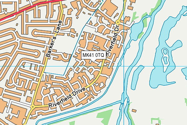 MK41 0TQ map - OS VectorMap District (Ordnance Survey)