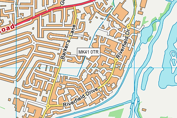 MK41 0TR map - OS VectorMap District (Ordnance Survey)