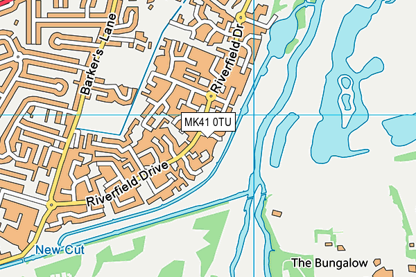 MK41 0TU map - OS VectorMap District (Ordnance Survey)