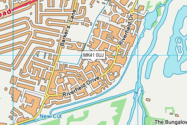 MK41 0UJ map - OS VectorMap District (Ordnance Survey)