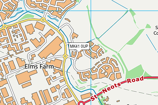 MK41 0UP map - OS VectorMap District (Ordnance Survey)