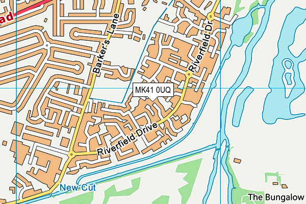 MK41 0UQ map - OS VectorMap District (Ordnance Survey)