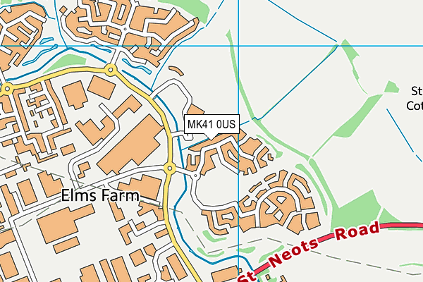 MK41 0US map - OS VectorMap District (Ordnance Survey)