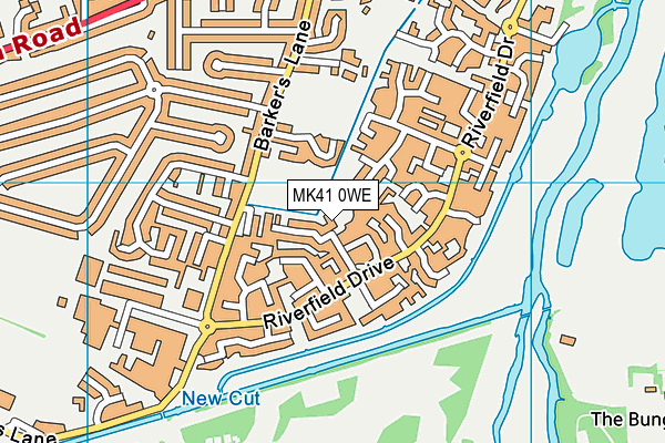 MK41 0WE map - OS VectorMap District (Ordnance Survey)