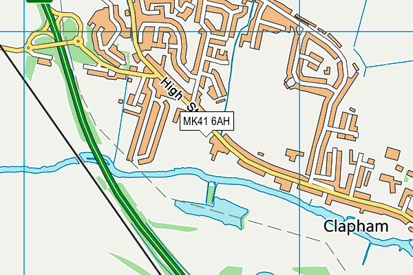 MK41 6AH map - OS VectorMap District (Ordnance Survey)