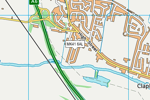 MK41 6AL map - OS VectorMap District (Ordnance Survey)