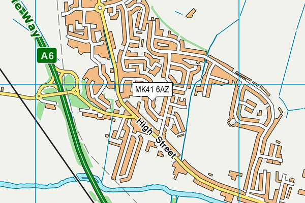 MK41 6AZ map - OS VectorMap District (Ordnance Survey)