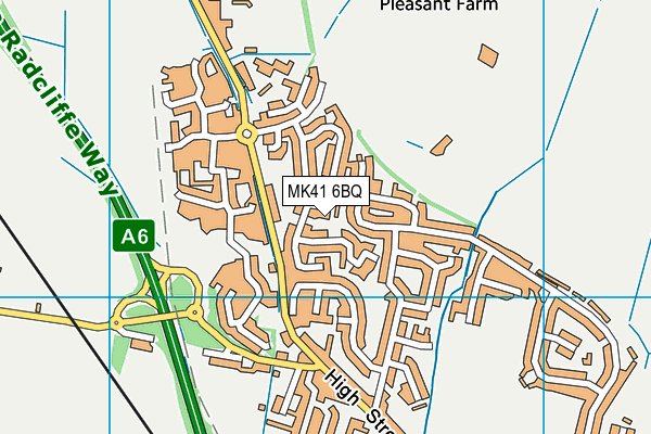 MK41 6BQ map - OS VectorMap District (Ordnance Survey)