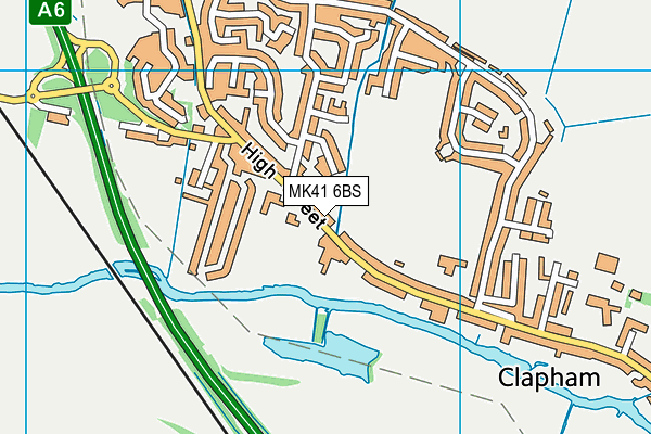 MK41 6BS map - OS VectorMap District (Ordnance Survey)