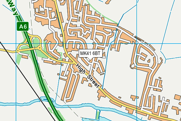 MK41 6BT map - OS VectorMap District (Ordnance Survey)