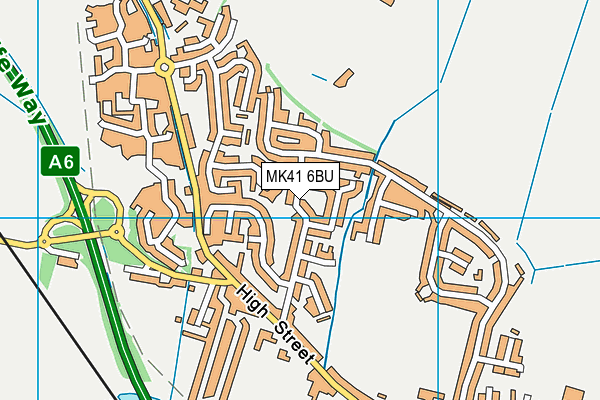 MK41 6BU map - OS VectorMap District (Ordnance Survey)