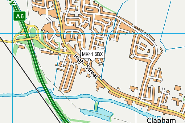 MK41 6BX map - OS VectorMap District (Ordnance Survey)