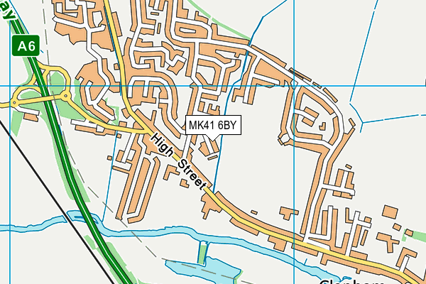 MK41 6BY map - OS VectorMap District (Ordnance Survey)