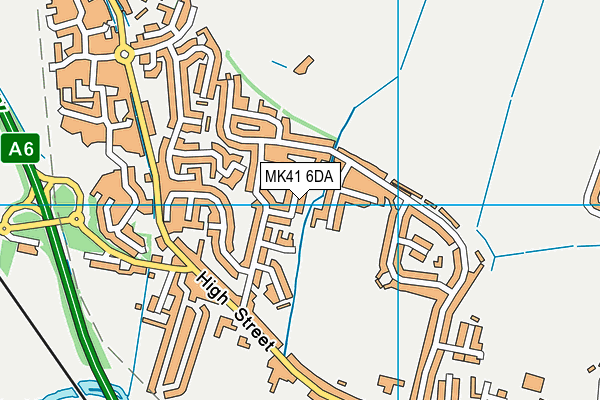 MK41 6DA map - OS VectorMap District (Ordnance Survey)