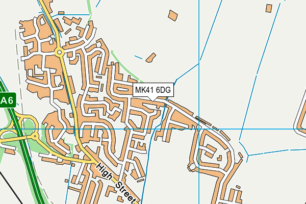 MK41 6DG map - OS VectorMap District (Ordnance Survey)