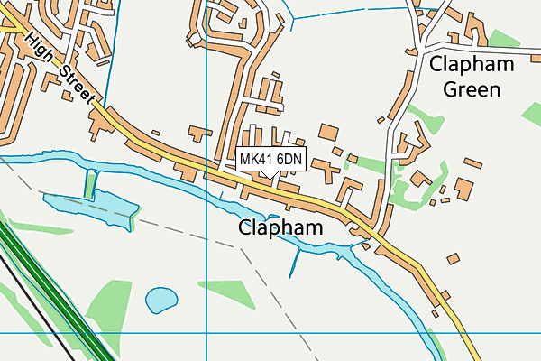 MK41 6DN map - OS VectorMap District (Ordnance Survey)