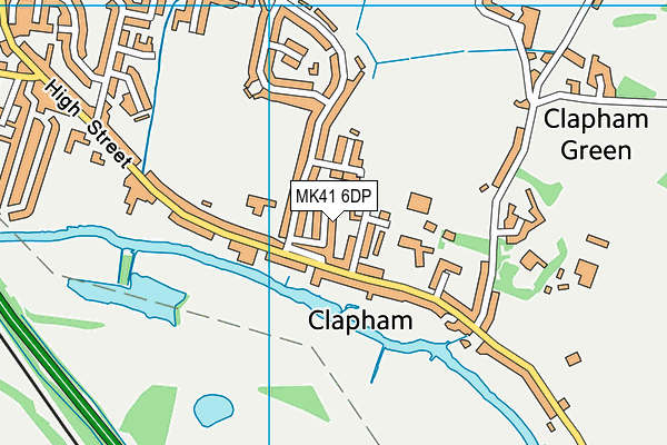 MK41 6DP map - OS VectorMap District (Ordnance Survey)