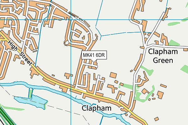 MK41 6DR map - OS VectorMap District (Ordnance Survey)